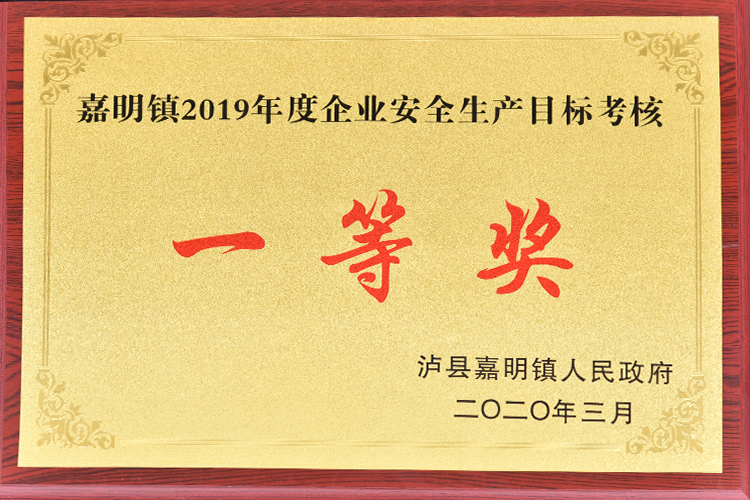 2019年度企业安全生产目标考核一等奖